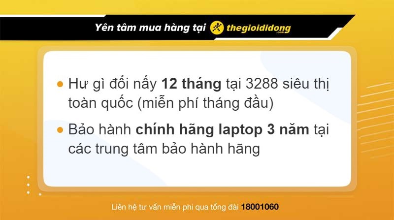 Ch&iacute;nh s&aacute;ch bảo h&agrave;nh khi mua laptop tại TGDĐ
