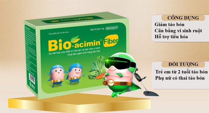 Cốm Bio-acimin Fiber giảm tình trạng táo bón 30 gói (từ 2 tuổi)