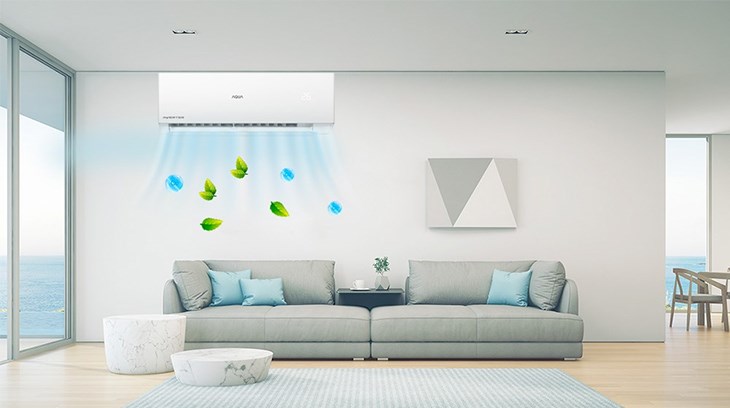 Điều hòa AQUA Inverter 1 HP AQA-RV10QA2 làm lạnh mạnh mẽ, lan tỏa hơi lạnh khắp phòng