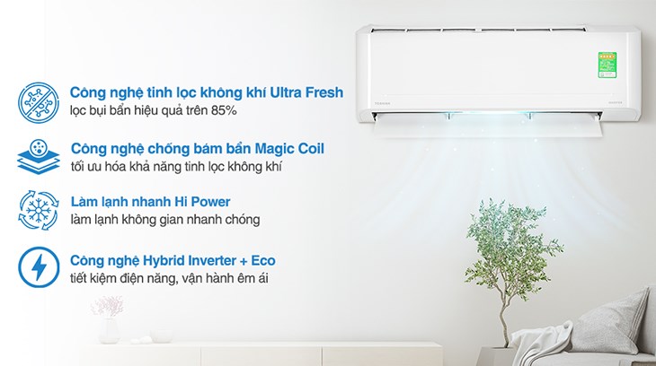 Máy lạnh Toshiba Inverter 2 HP RAS-H18S4KCV2G-V thuộc dòng máy treo tường cao cấp, giá 19.790.000đ (Cập nhật đến tháng 3/2024) Máy lạnh Toshiba Inverter 2 HP RAS-H18S4KCV2G-V thuộc dòng máy treo tường cao cấp