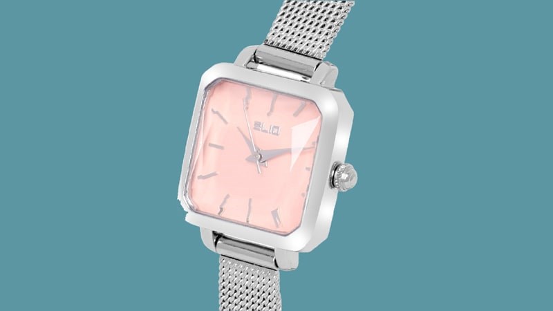 Mặt đồng hồ m&agrave;u hồng nữ t&iacute;nh, nổi bật