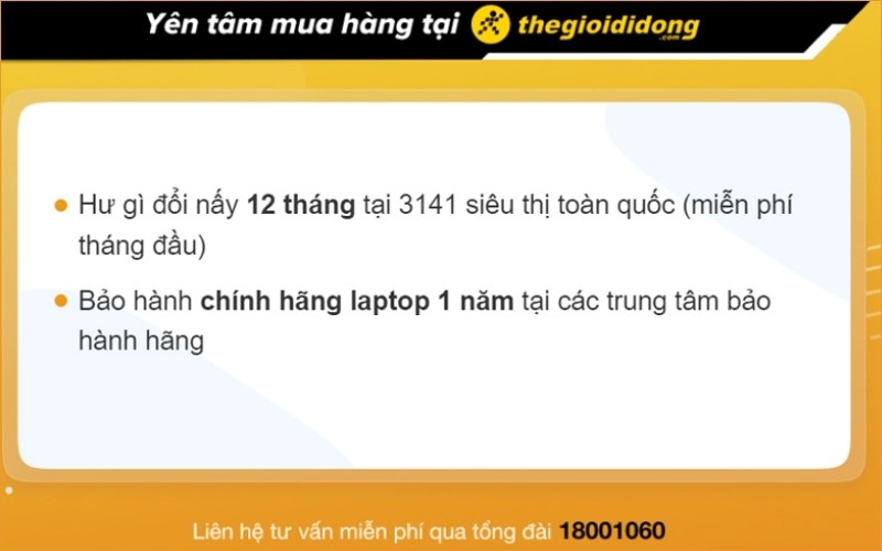 Ch&iacute;nh s&aacute;ch bảo h&agrave;nh laptop tại Thế Giới Di Động 