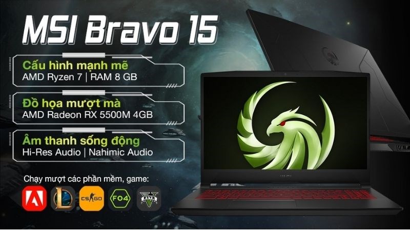 Thiết kế gaming ấn tượng, mạnh mẽ.
