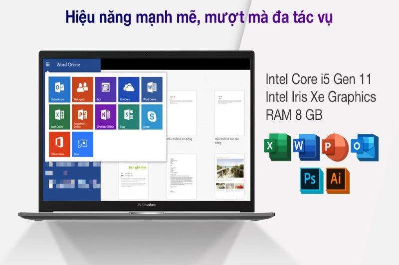 Hiệu năng mạnh mẽ, mượt m&agrave; đa t&aacute;c vụ với chip core i5