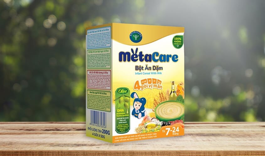 Bột ăn dặm MetaCare 4 vị mặn hộp 200g (7 - 24 tháng)
