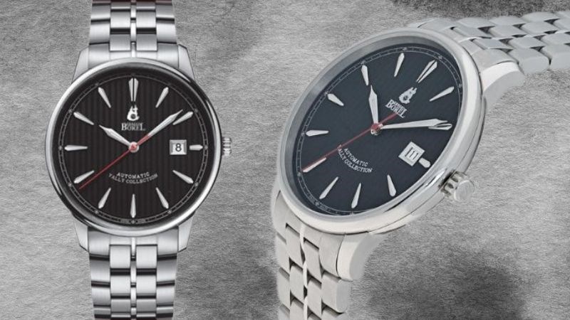 Điểm nhấn m&agrave;u đen ở mặt đồng hồ gi&uacute;p tăng vẻ đẹp sang trọng 