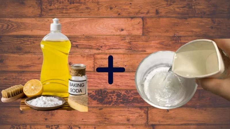 Sử dụng chất tẩy rửa chuy&ecirc;n dụng hoặc dung dịch x&agrave; ph&ograve;ng pha c&ugrave;ng nước