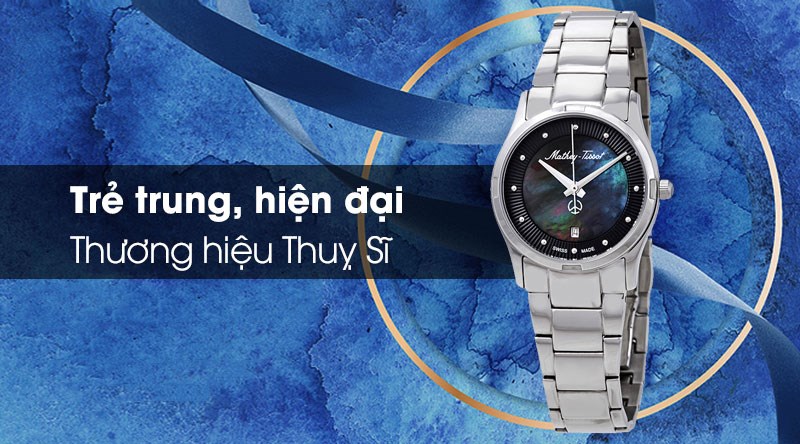 Đồng hồ với mặt xà cừ sang đẹp Đồng hồ với mặt xà cừ sang đẹp