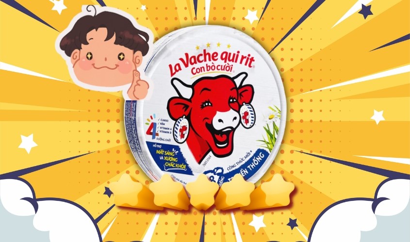 Phô mai Con Bò Cười vị truyền thống hộp 8 miếng 112g (từ 1 tuổi)