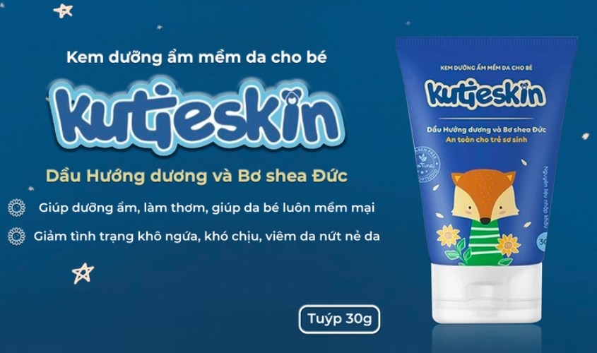 Kem dưỡng ẩm cho bé Kutieskin 30g Kem dưỡng ẩm cho bé Kutieskin 30g