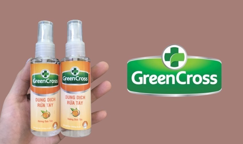 Xịt rửa tay khô Green Cross kháng khuẩn chai 70 ml hương dưa táo Xịt rửa tay khô Green Cross kháng khuẩn chai 70 ml hương dưa táo