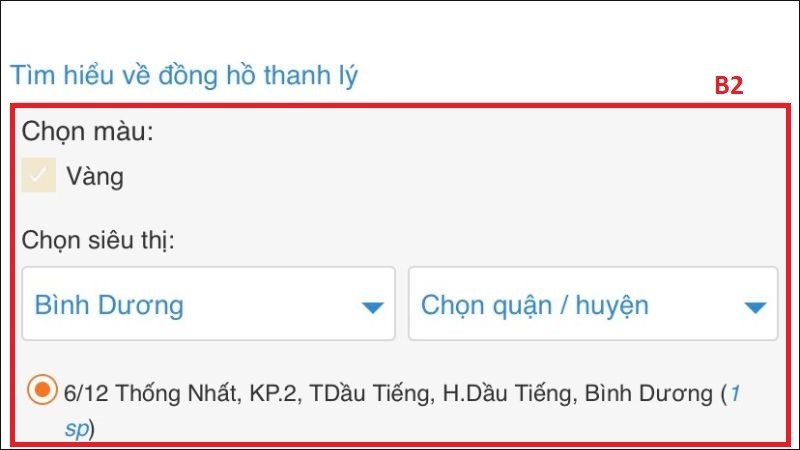 Chọn si&ecirc;u thị gần nhất
