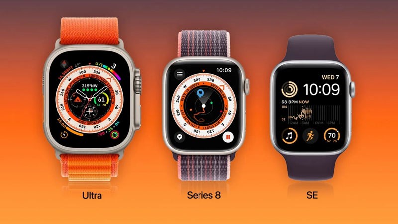 Ngoại hình Apple Watch Series 8, SE, Ultra Ngoại hình Apple Watch Series 8, SE, Ultra