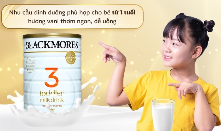 Sữa Blackmores số 3 là sản phẩm dành cho bé từ 1 tuổi
