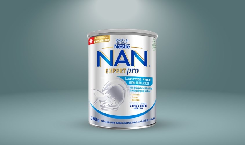 Sữa bột NAN Expert Pro Lactose Free 380g (0 - 3 tuổi) dành cho trẻ không dung nạp đường lactose