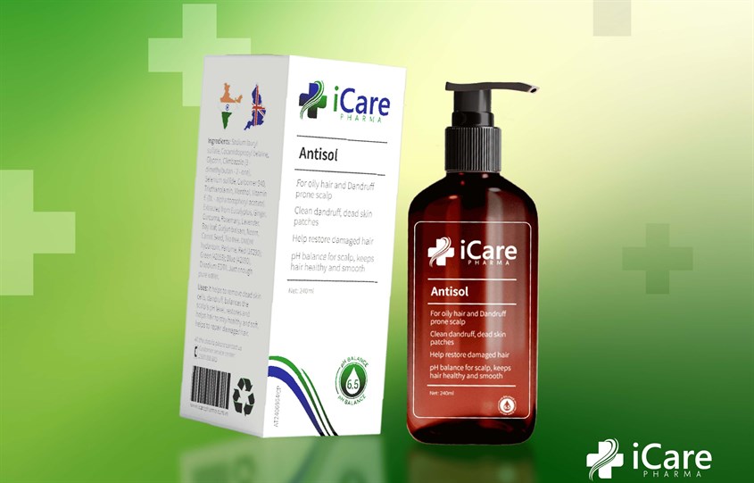 Dầu Gội Sạch Gàu Ngứa - Nấm Da Đầu Bong Tróc Antisol