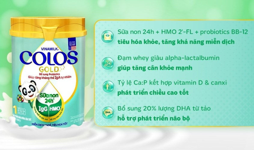 Sữa bột Vinamilk ColosGold số 1 (sữa non) 800g (0 - 12 tháng) Sữa bột Vinamilk ColosGold số 1 (sữa non) 800g (0 - 12 tháng)