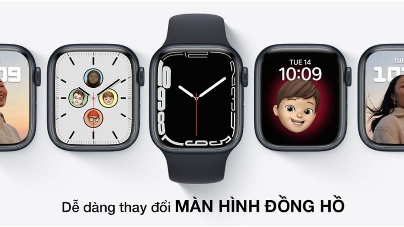 Apple Watch Series 7 GPS c&oacute; nhiều lựa chọn mặt đồng hồ