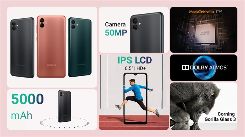 Samsung Galaxy A04 với hiệu năng đáp ứng tốt nhu cầu công việc Samsung Galaxy A04 với hiệu năng đáp ứng tốt nhu cầu công việc
