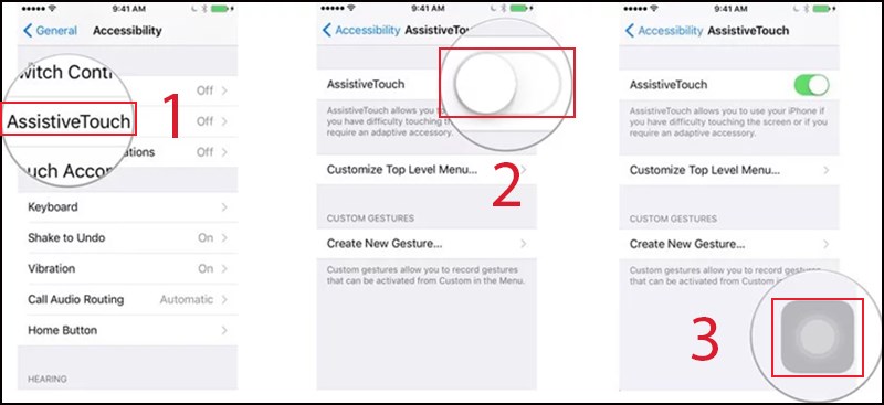 L&agrave;m theo c&aacute;c bước để bật Assistivetouch