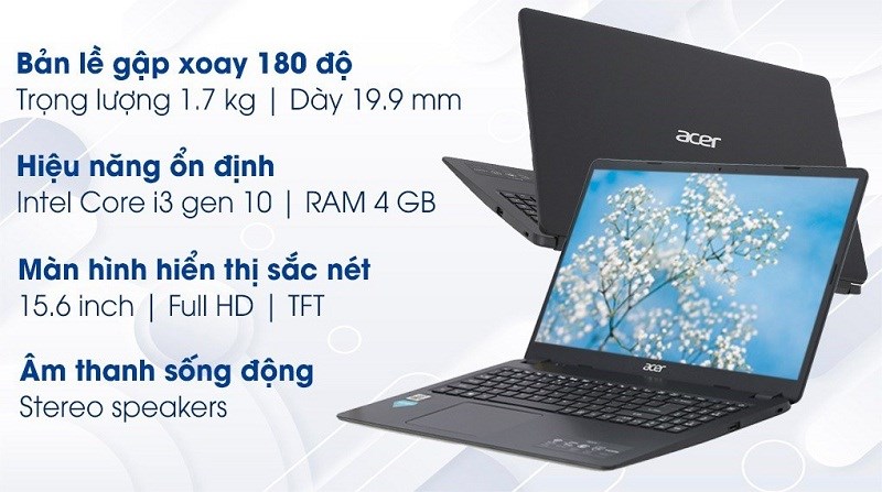 Laptop có bản lề gập xoay 180 độ