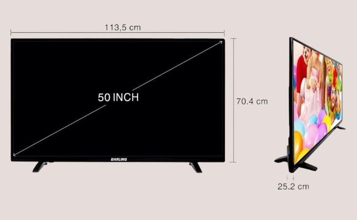 2. Các kích thước cụ thể của Tivi 75 inch