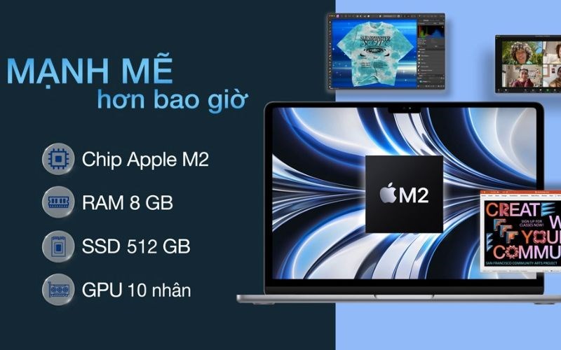 Hiệu năng ấn tượng của MacBook Air M2