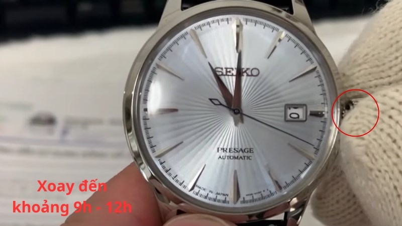 Đưa đồng hồ về khoảng an to&agrave;n từ 9h - 12h 