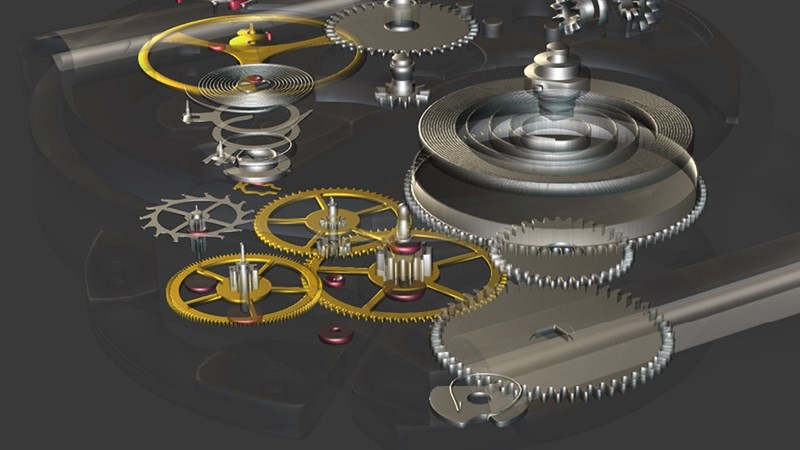 B&aacute;nh răng thứ 4 đặt ở giữa, mất 1 ph&uacute;t để quay hết một v&ograve;ng