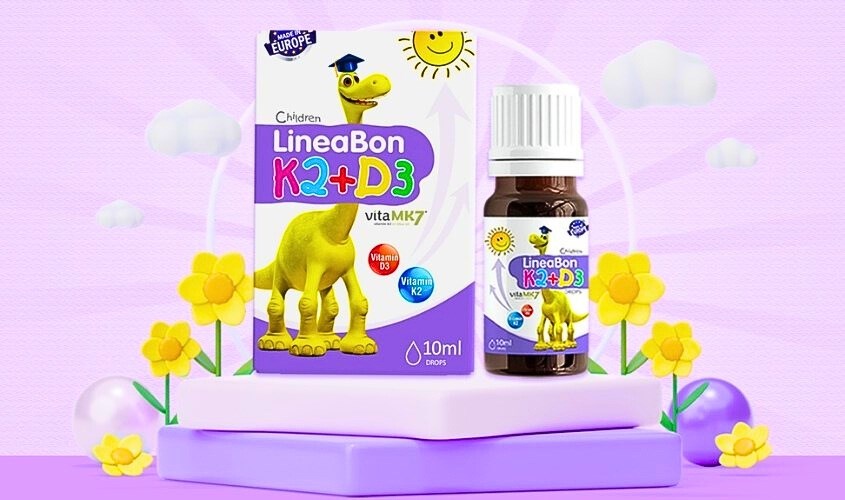 Siro LineaBon K2+D3 hỗ trợ hấp thu canxi 10 ml (từ 0 tháng)
