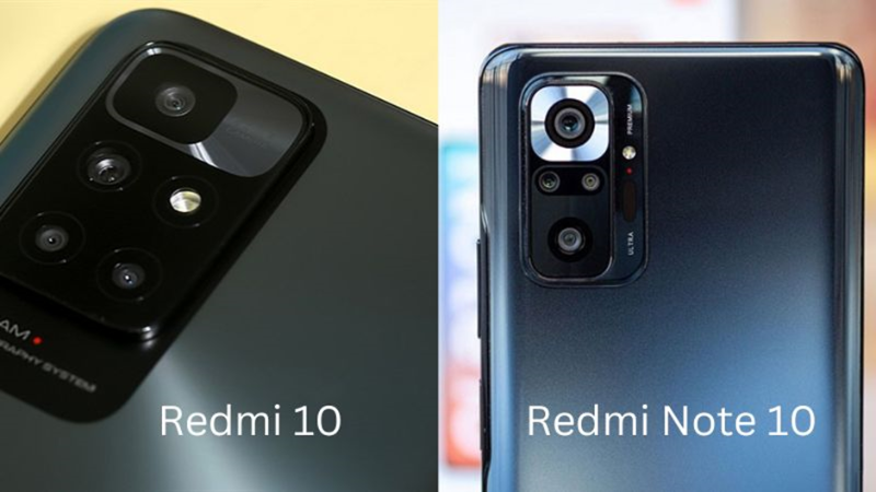 Cụm camera đặt ở g&oacute;c tr&aacute;i được thiết kế tinh xảo của Redmi 10 v&agrave; Redmi Note 10