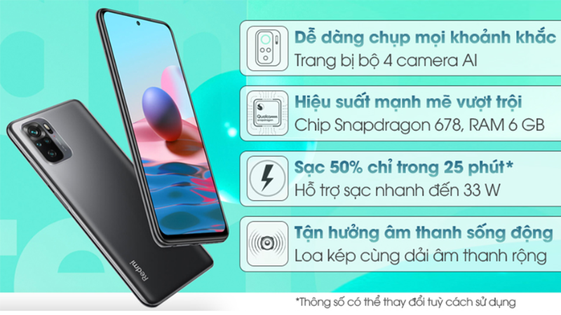 Cấu h&igrave;nh của sản phẩm Redmi Note 10