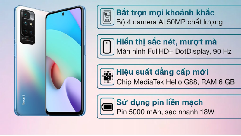 Cấu h&igrave;nh của sản phẩm Redmi 10