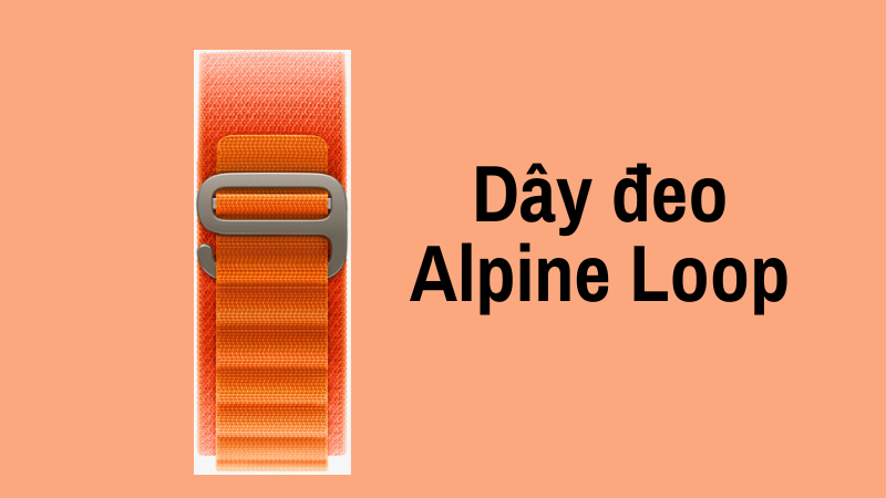 D&acirc;y đeo Alpine Loop m&agrave;u cam với chất liệu nhẹ, l&acirc;u bền.