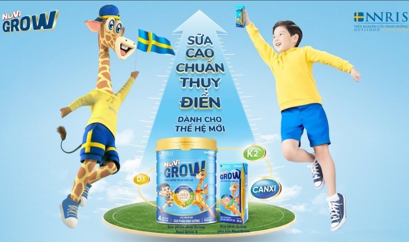 Sữa bột Nutifood NuVi Grow số 4 hương vani 900g (từ 2 tuổi)