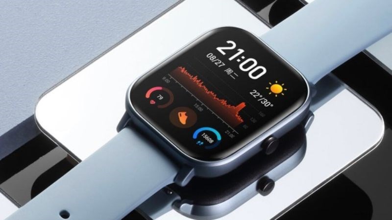 Amazfit GTS 4 Mini sở hữu mặt vu&ocirc;ng c&ugrave;ng phần viền hợp kim nh&ocirc;m tr&ocirc;ng rất sang trọng