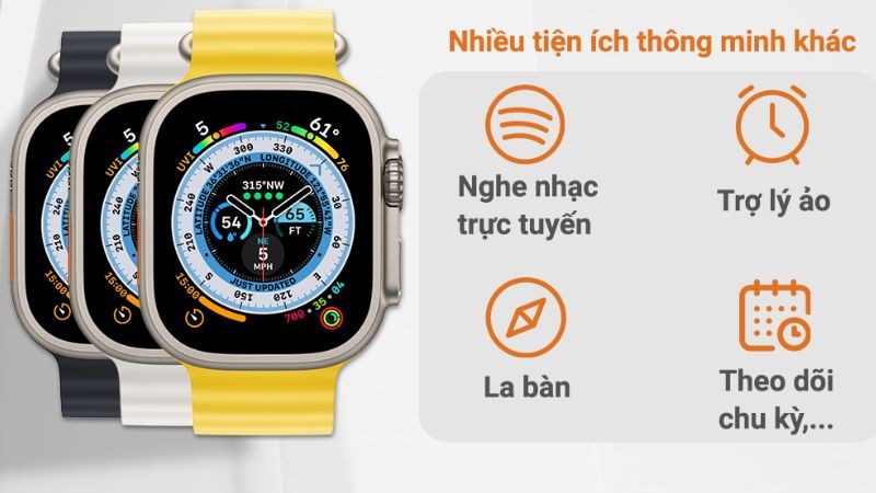 Một số tiện ích khác trên đồng hồ