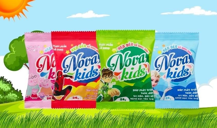 Kẹo dẻo Nova Kids bổ sung chất xơ 24g (từ 1 tuổi) - Màu ngẫu nhiên