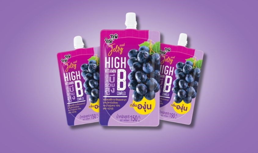 Nước ép trái cây có thạch Jelly Gumi Gumi vị nho 150g (từ 3 tuổi)