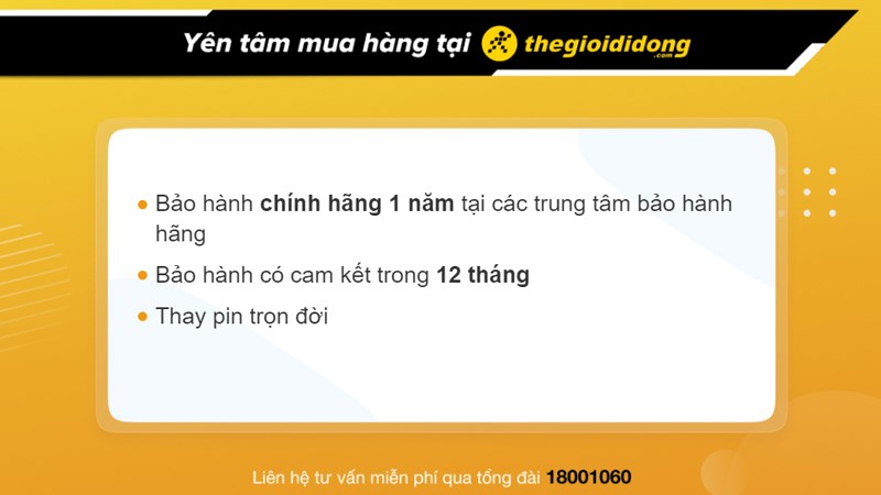 Chính sách bảo hành đồng hồ tại Thế Giới Di Động