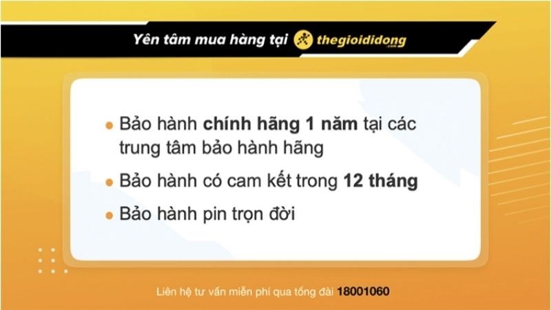 Chính sách bảo hành tại Thế Giới Di Động