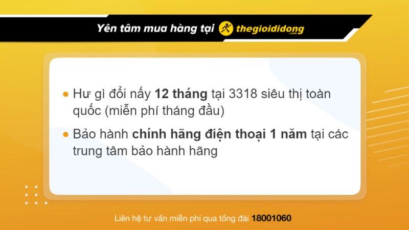 Ch&iacute;nh s&aacute;ch bảo h&agrave;nh khi mua điện thoại tại Thế Giới Di Động