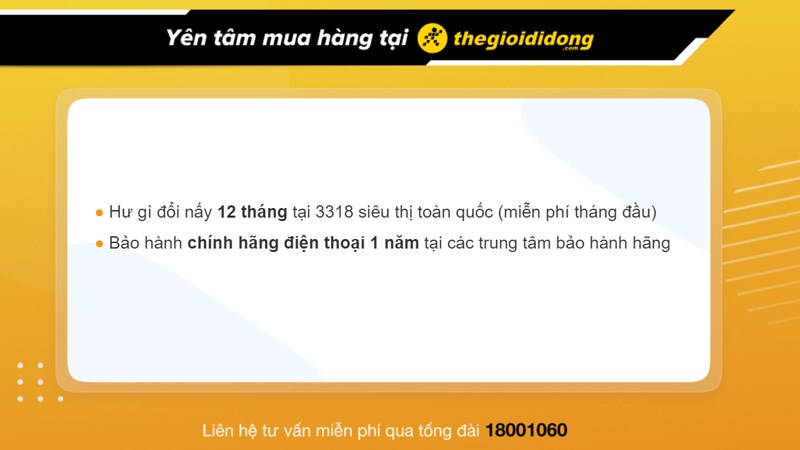 Chính sách bảo hành khi mua điện thoại tại Thế Giới Di Động Chính sách bảo hành khi mua điện thoại tại Thế Giới Di Động