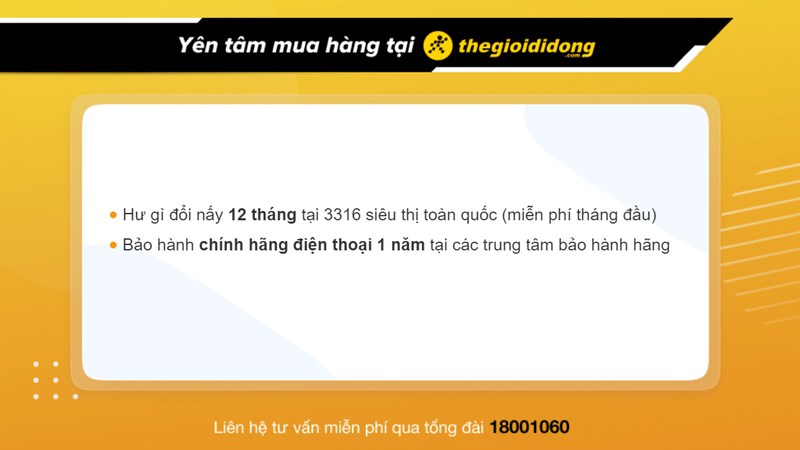 Chính sách bảo hành khi mua điện thoại tại Thế Giới Di Động Chính sách bảo hành khi mua điện thoại tại Thế Giới Di Động