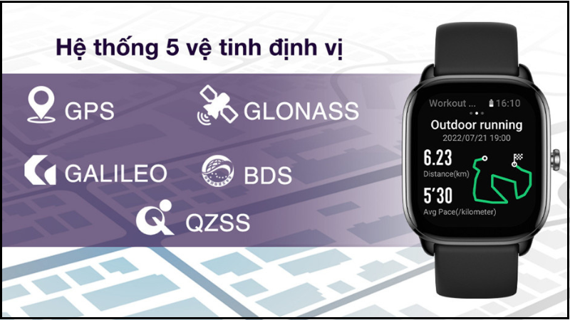 Hệ thống định vị tr&ecirc;n Amazfit GTS 4 mini