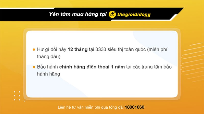 Chính sách bảo hành điện thoại tại Thế Giới Di Động