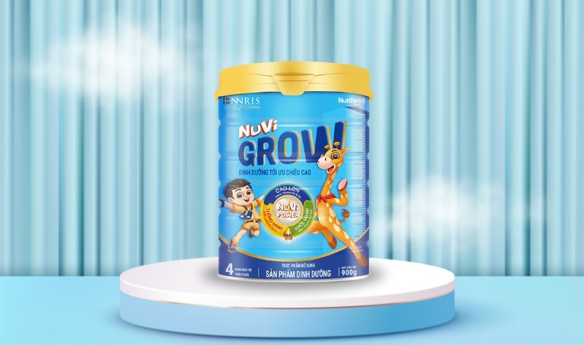 Sữa bột Nutifood NuVi Grow số 4 hương vani 900g (từ 2 tuổi)