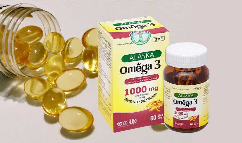 Dầu cá Ecolife Alaska Omega 3 chứa vitamin E hỗ trợ giảm mỡ máu, giảm nguy cơ bệnh tim mạch