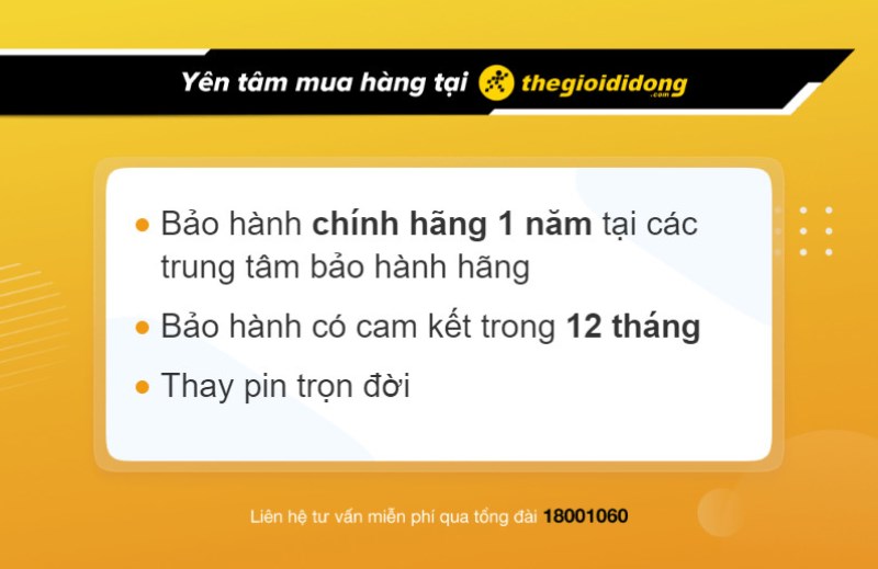 Ch&iacute;nh s&aacute;ch bảo h&agrave;nh hấp dẫn khi mua đồng hồ tại Thế Giới Di Động