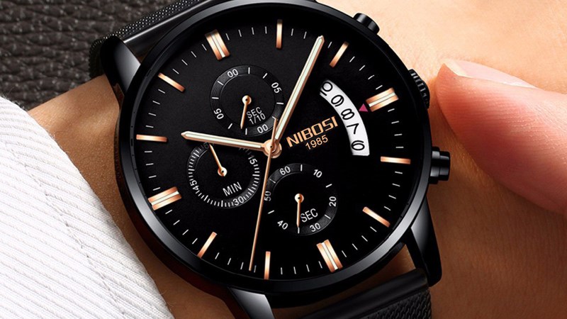 Đồng hồ Chronograph của Nibosi đẹp, d&ugrave;ng tốt